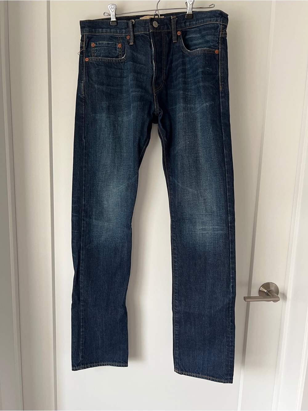 Men's Straight Leg Dark Denim Jeans